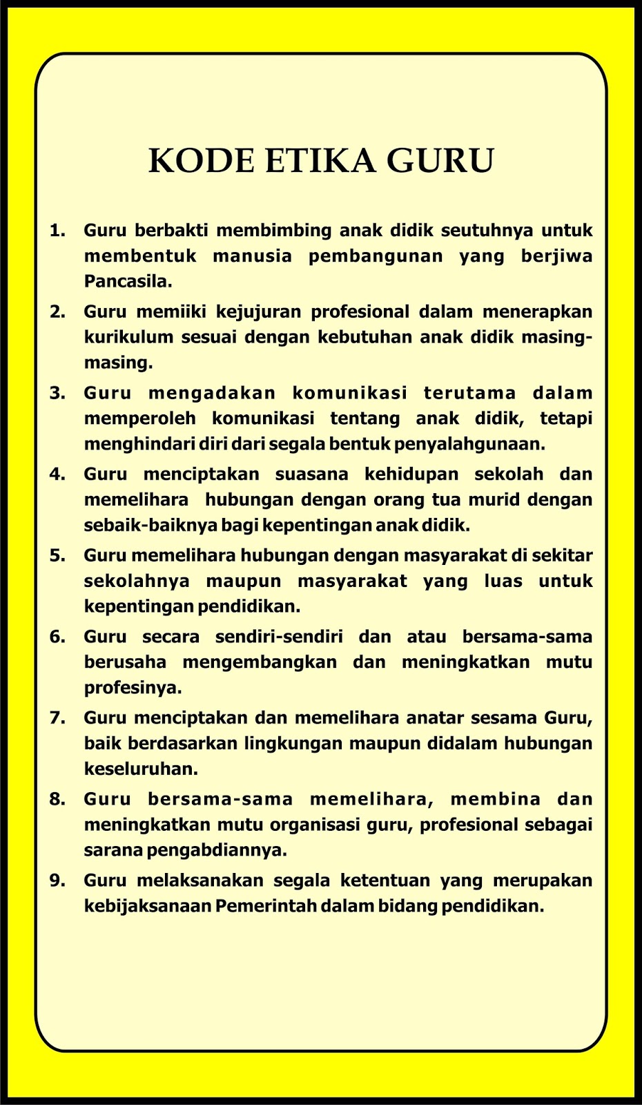 Kode Etik Guru Indonesia